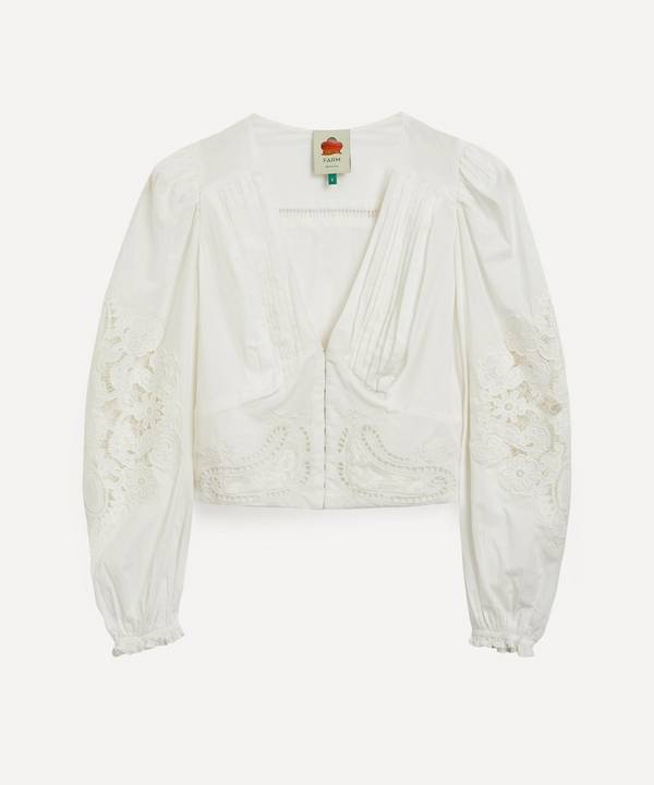 FARM Rio - Off-White Lace Blouse image number 0