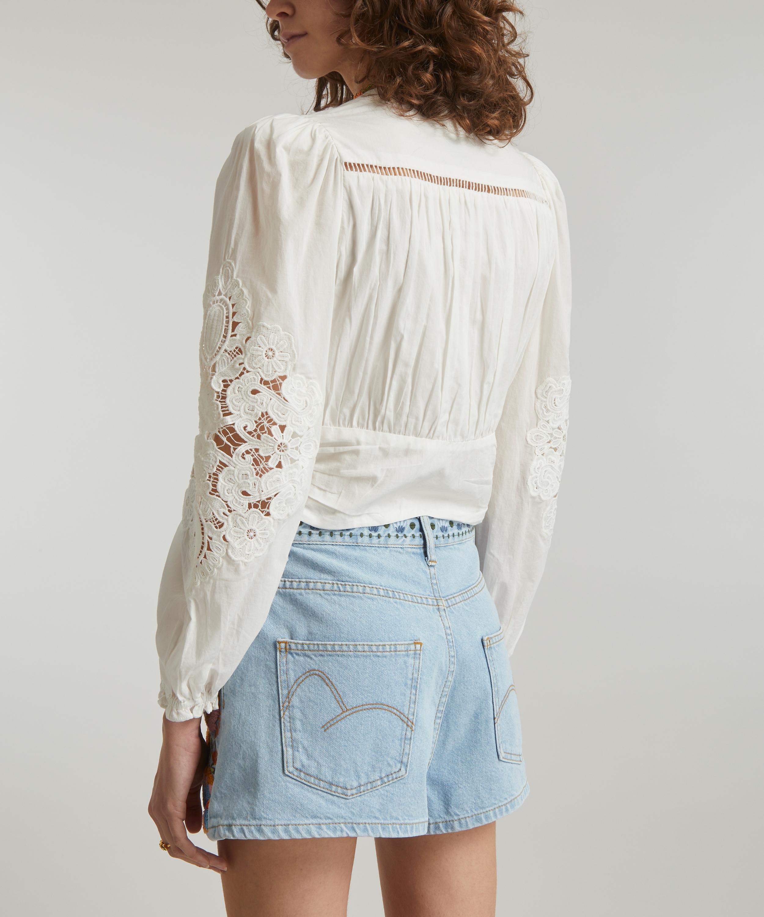 FARM Rio - Off-White Lace Blouse image number 3