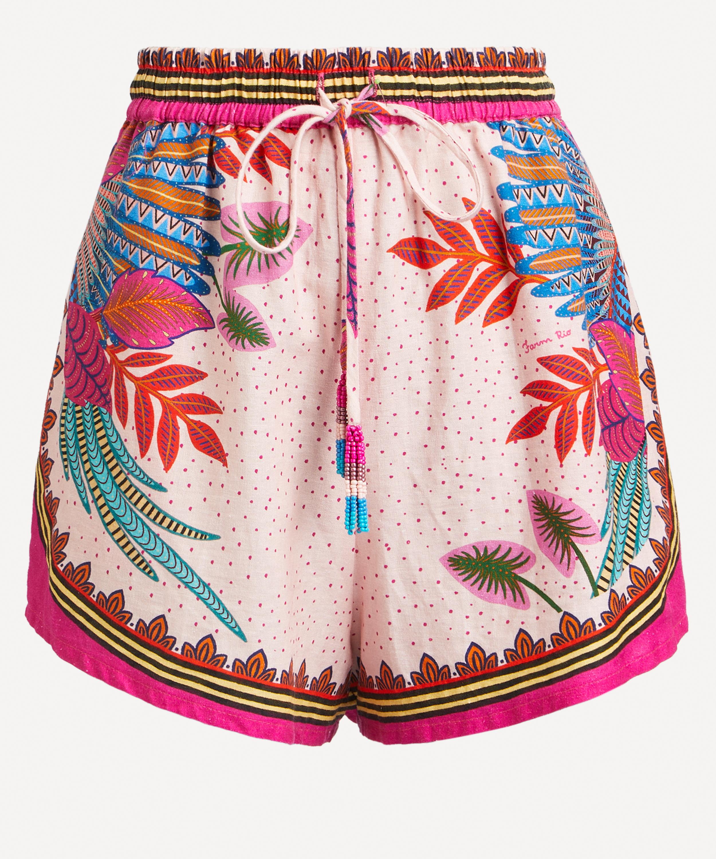 FARM Rio - Pink Macaw Scarf Shorts image number 0