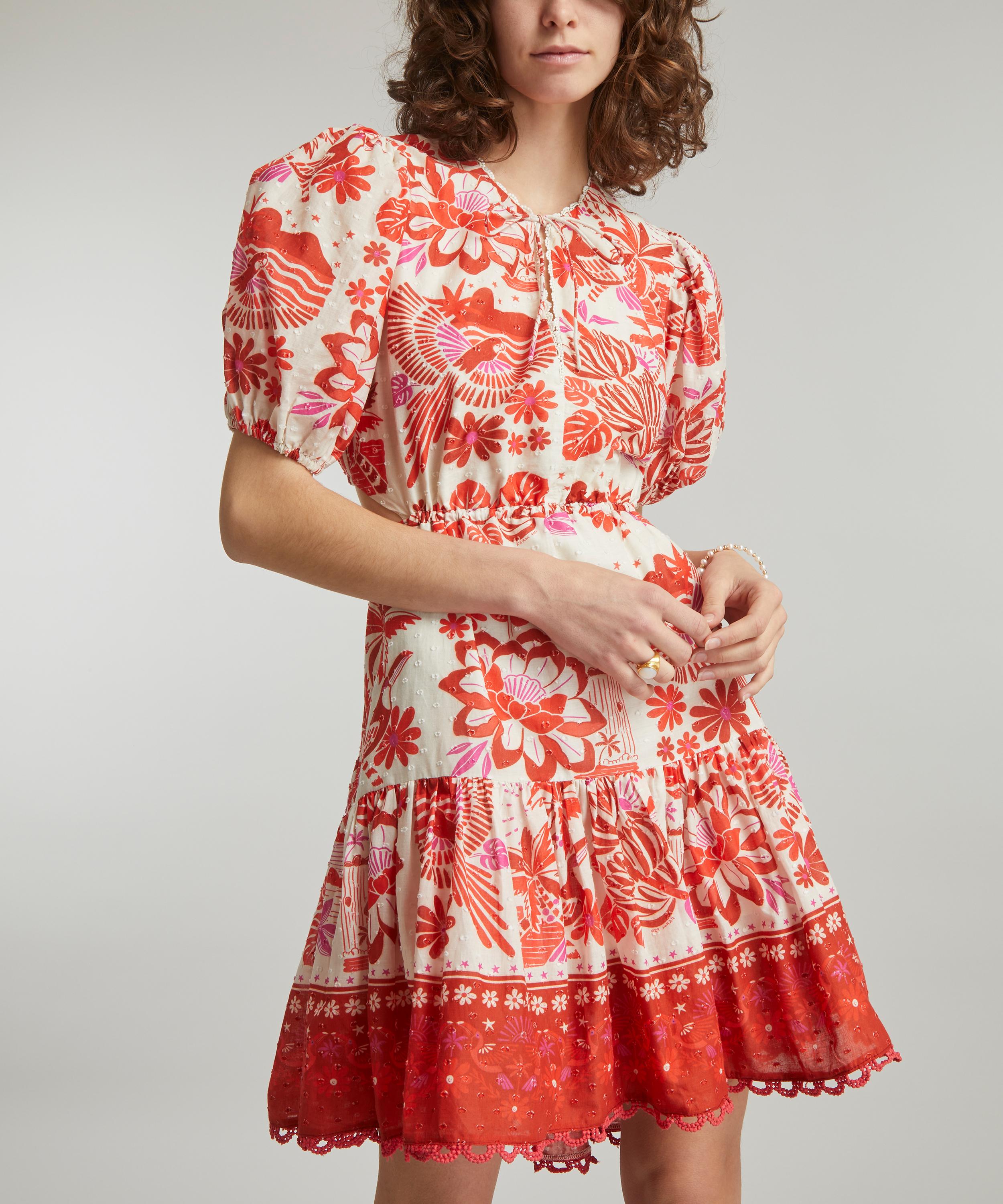 FARM Rio - Off-White Rio Tiles Mini-Dress image number 2