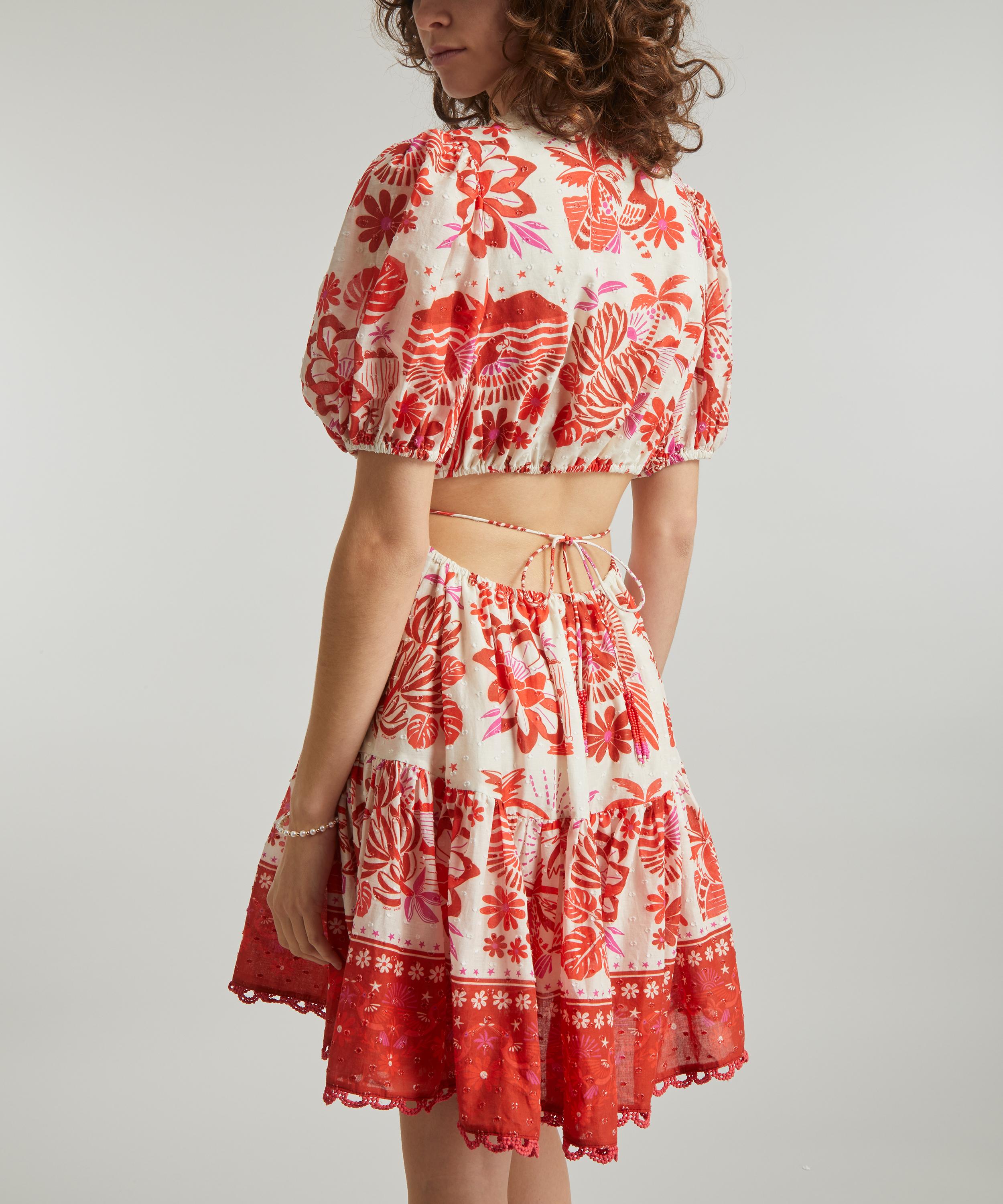 FARM Rio - Off-White Rio Tiles Mini-Dress image number 3