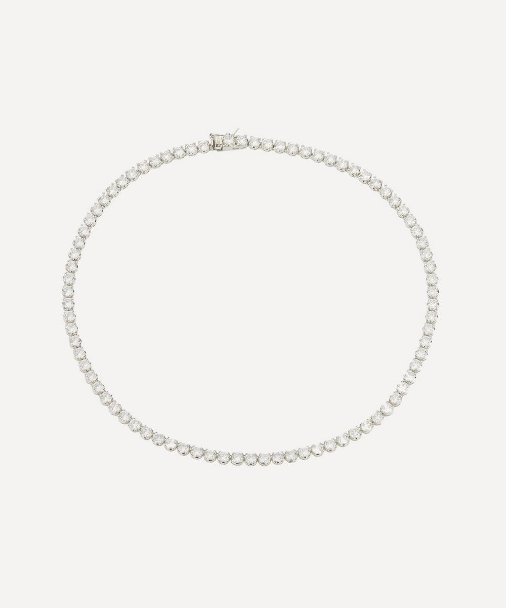 CZ by Kenneth Jay Lane - Rhodium-Plated Tennis Necklace