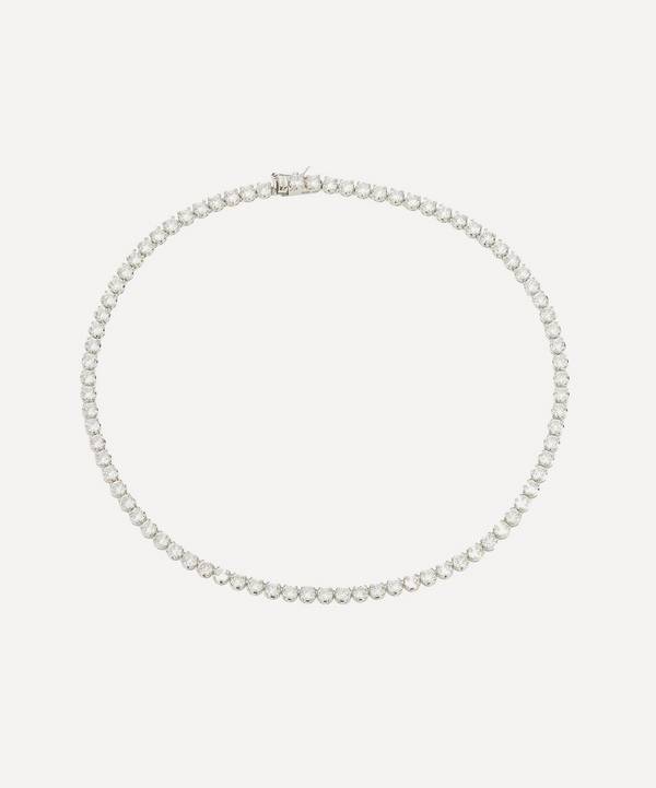 CZ by Kenneth Jay Lane - Rhodium-Plated Tennis Necklace image number 0