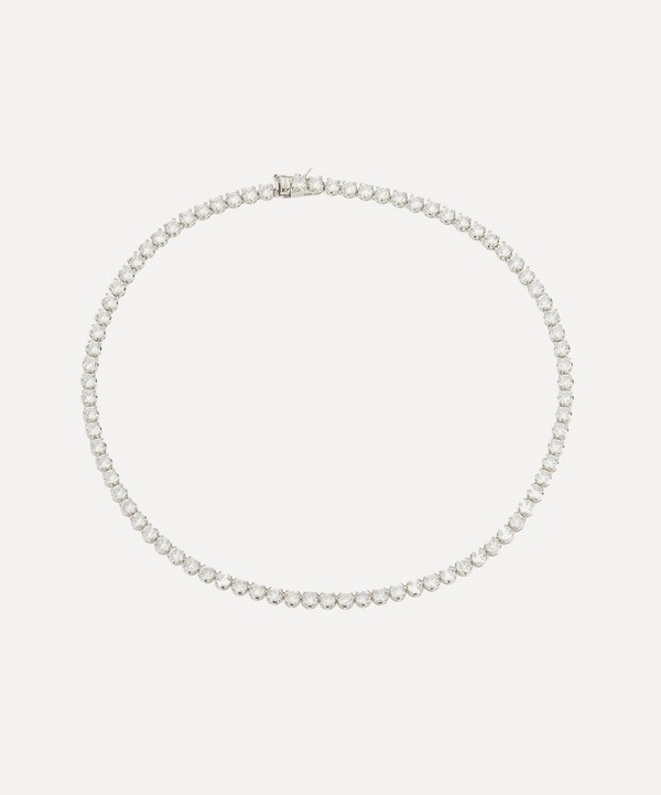 CZ by Kenneth Jay Lane - Rhodium-Plated Tennis Necklace image number null