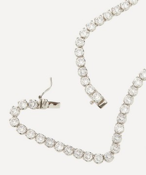 CZ by Kenneth Jay Lane - Rhodium-Plated Tennis Necklace image number 1