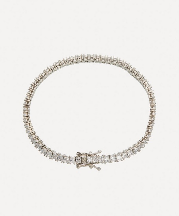 CZ by Kenneth Jay Lane - Rhodium-Plated Classic Tennis Bracelet image number null