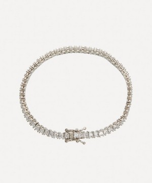 CZ by Kenneth Jay Lane - Rhodium-Plated Classic Tennis Bracelet image number 0
