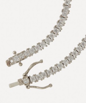 CZ by Kenneth Jay Lane - Rhodium-Plated Classic Tennis Bracelet image number 2