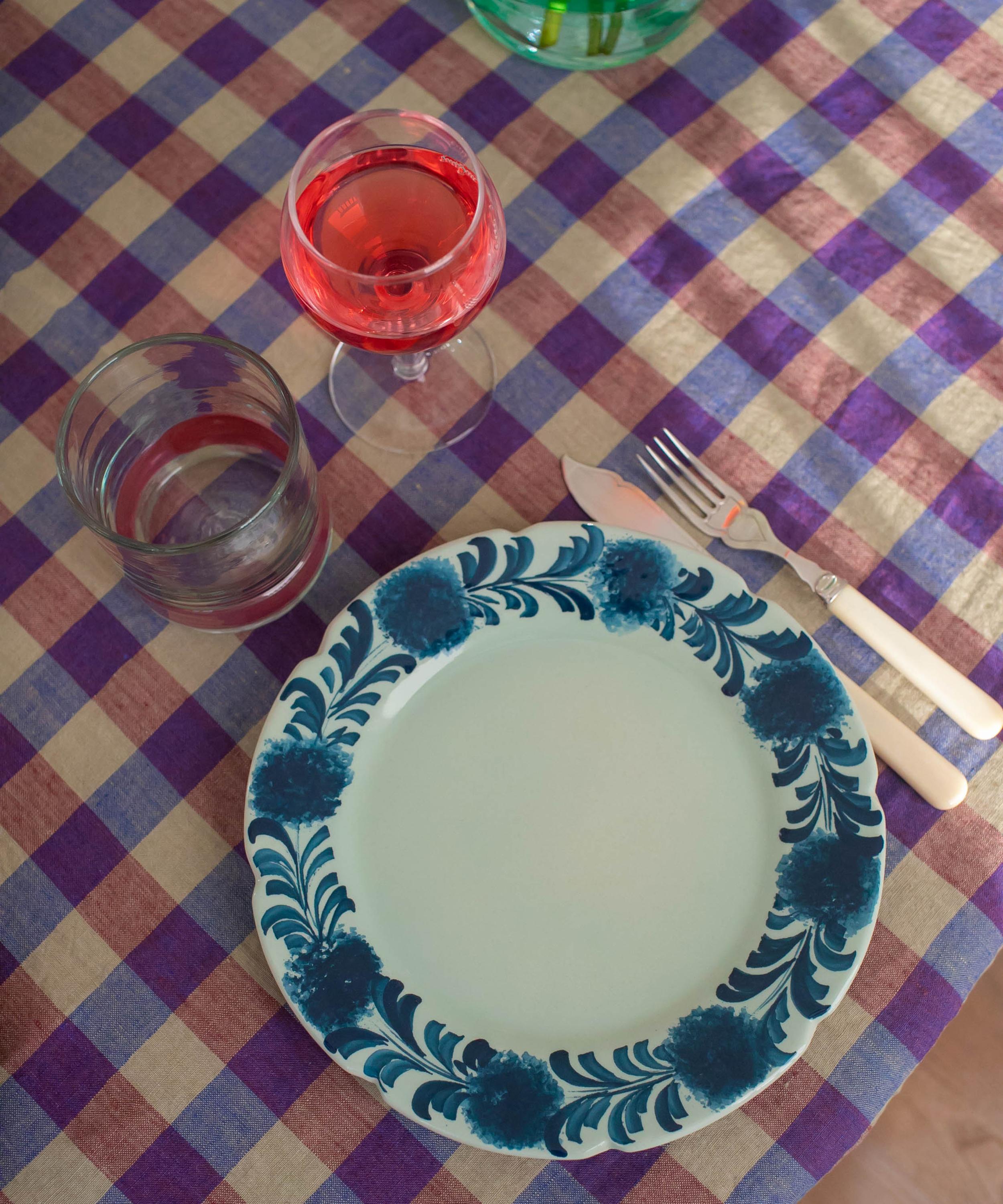 4-Piece Brown Twill Plate & China Storage