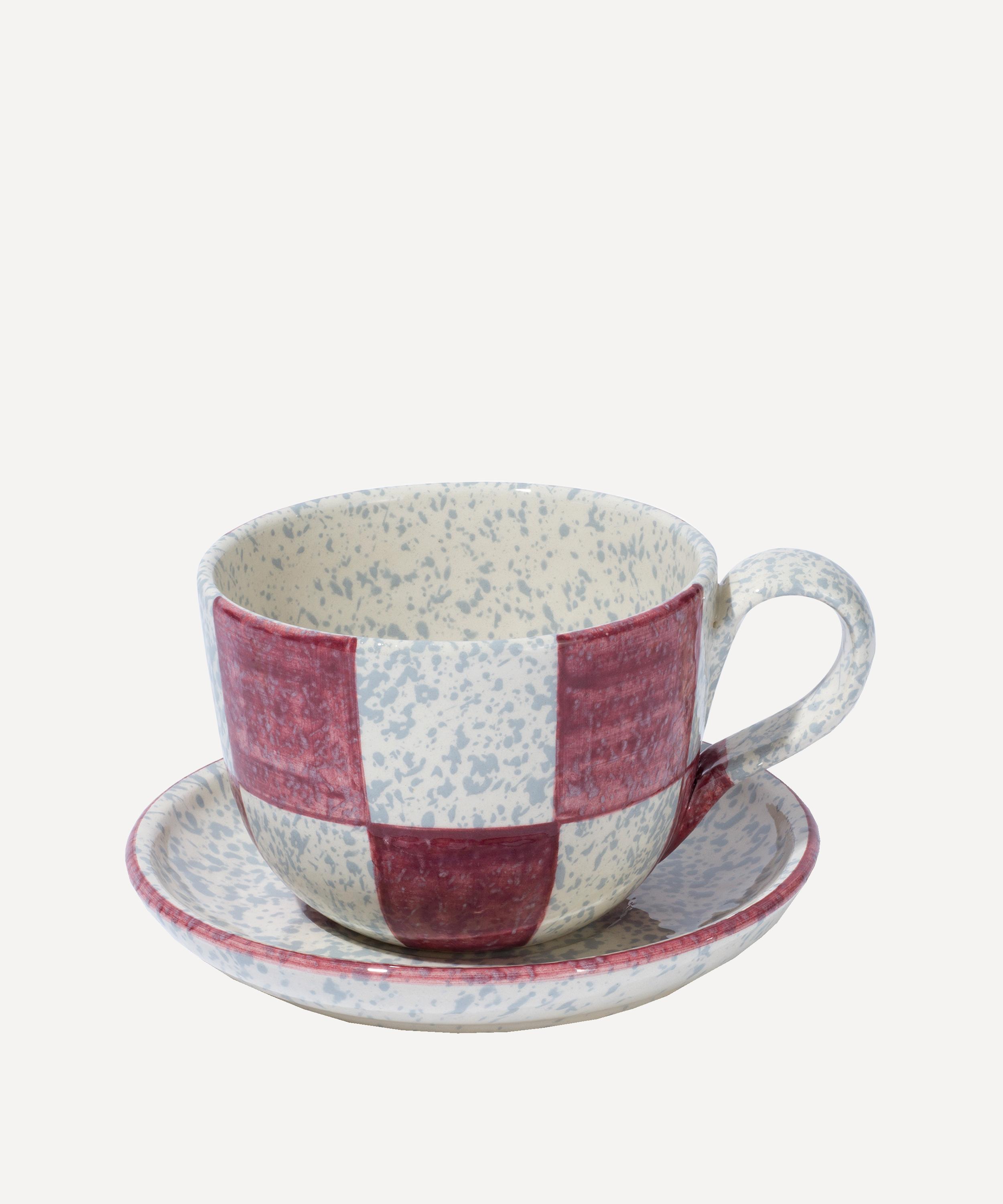 Vaisselle - Hot Stuff Raspberry Jumbo Teacup and Saucer image number 0