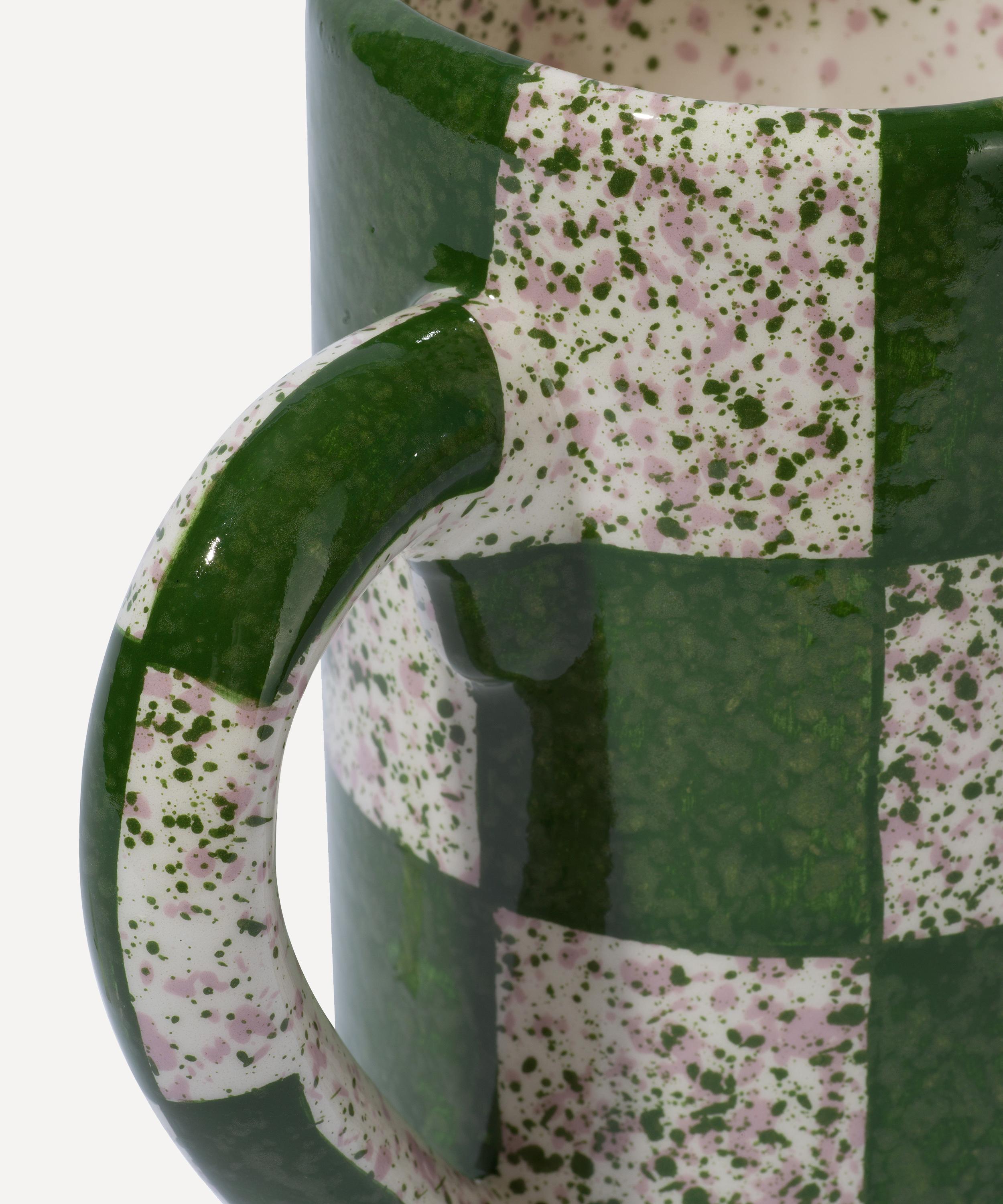 Vaisselle - Drink Me Forest Green Check Jug image number 2