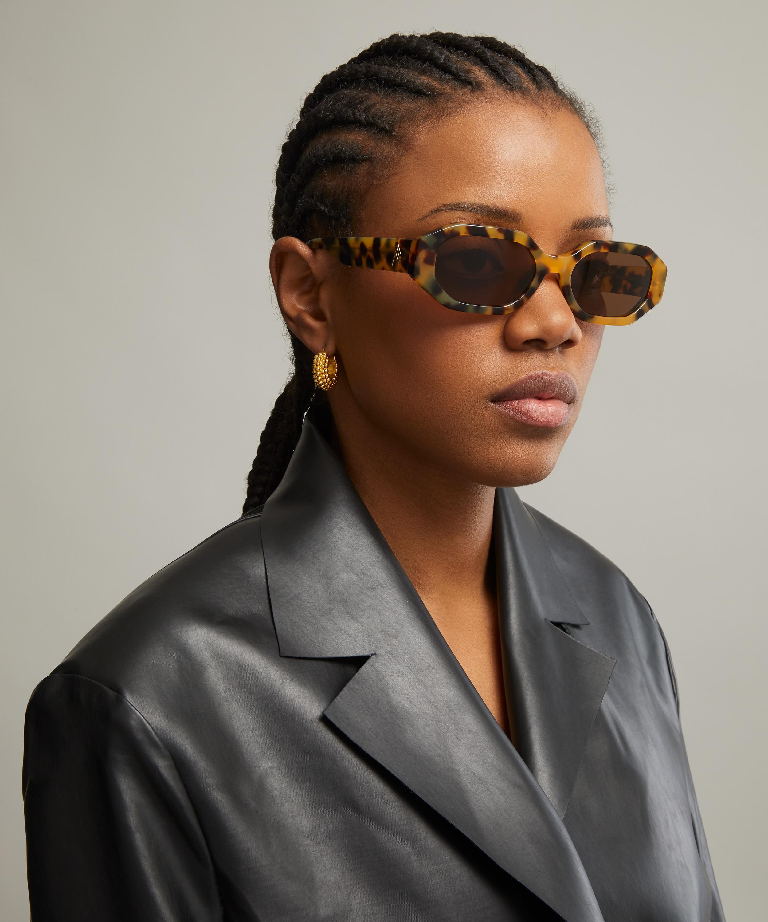 Linda Farrow X The Attico Irene Octagonal Acetate Tortoiseshell