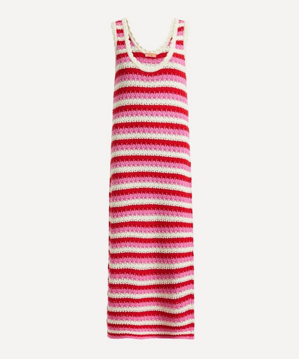 KITRI - Bunty Pink Stripe Knitted Dress image number null