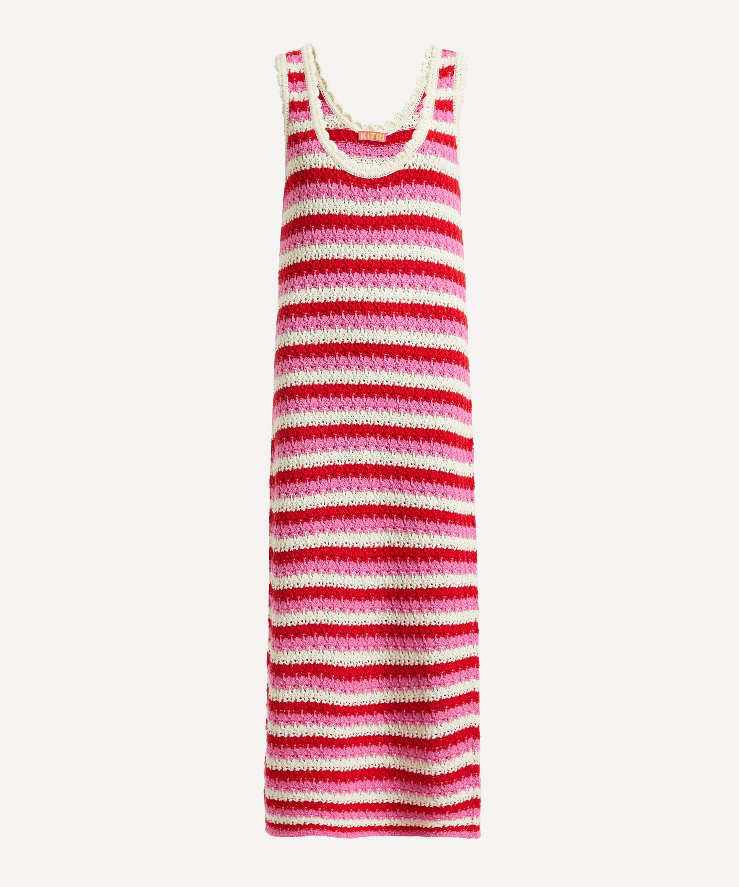 KITRI Bunty Pink Stripe Knitted Dress