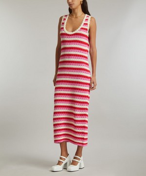 KITRI - Bunty Pink Stripe Knitted Dress image number 2