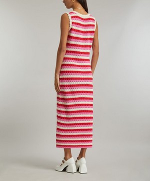 KITRI - Bunty Pink Stripe Knitted Dress image number 3
