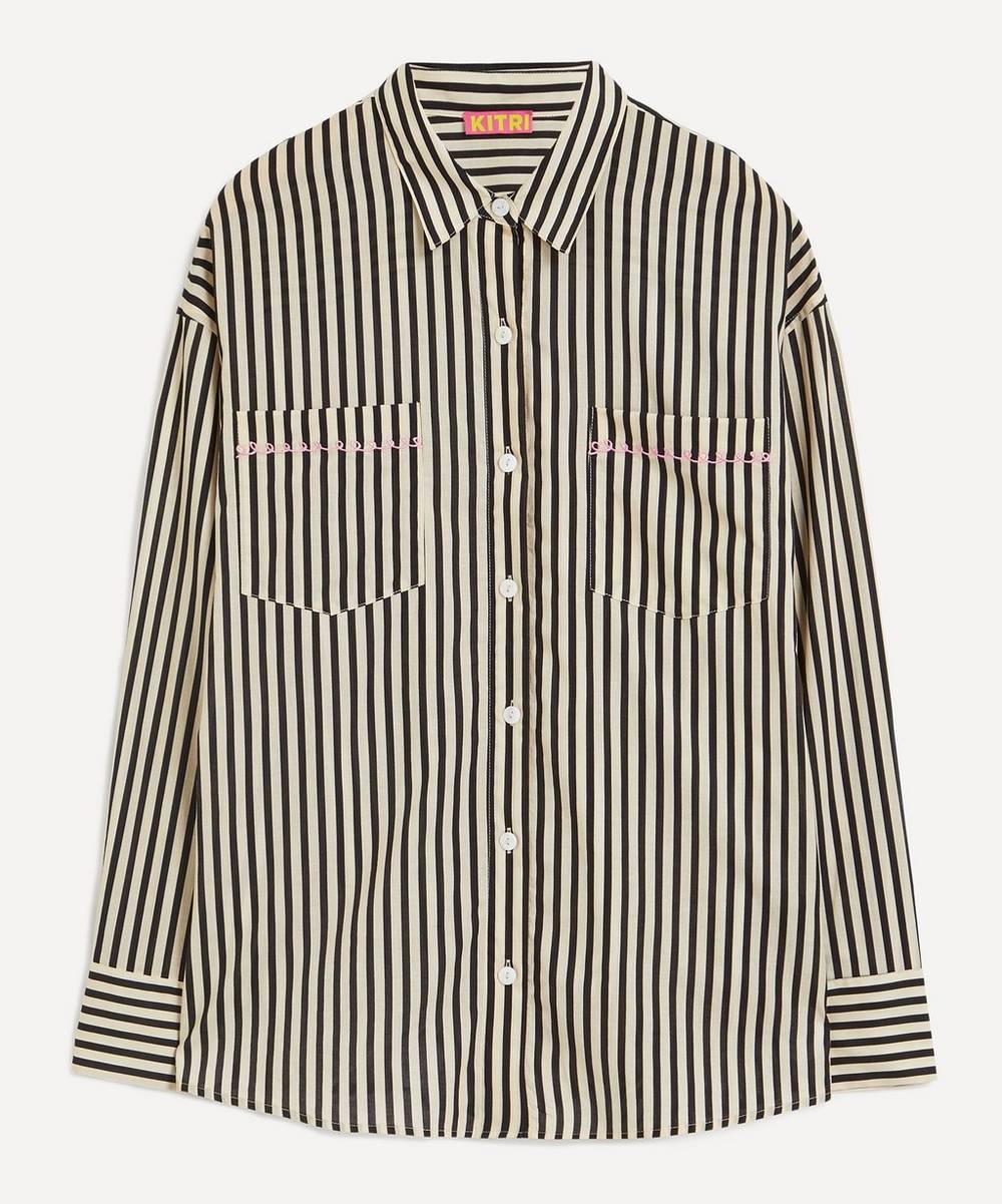KITRI - Iona Black Stripe Shirt
