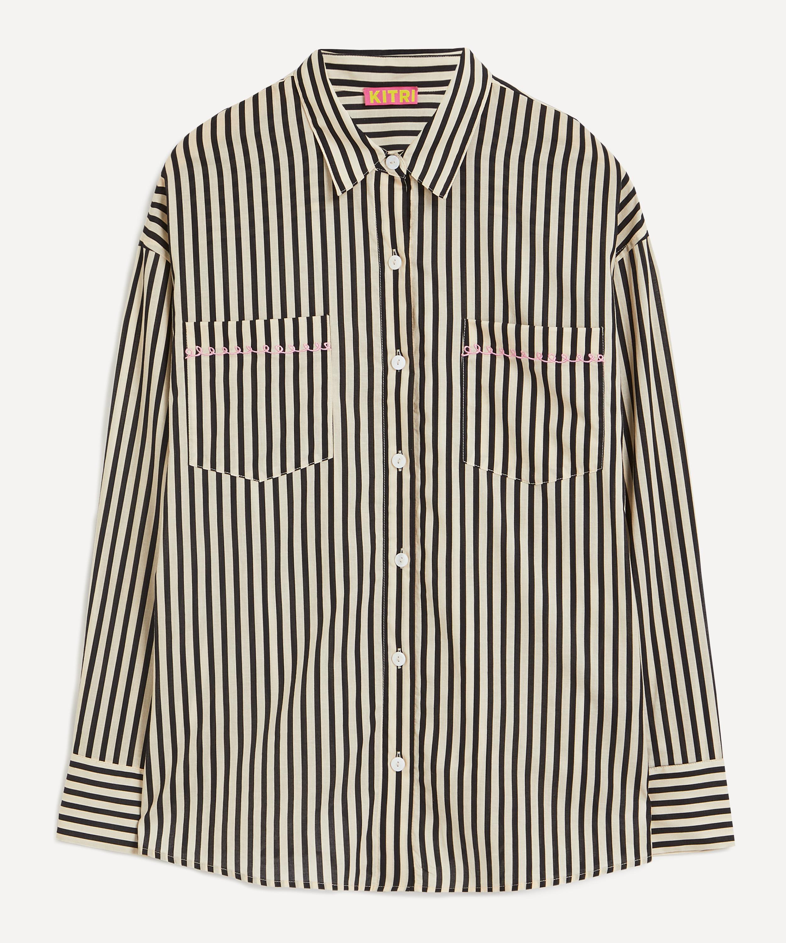 KITRI - Iona Black Stripe Shirt image number 0