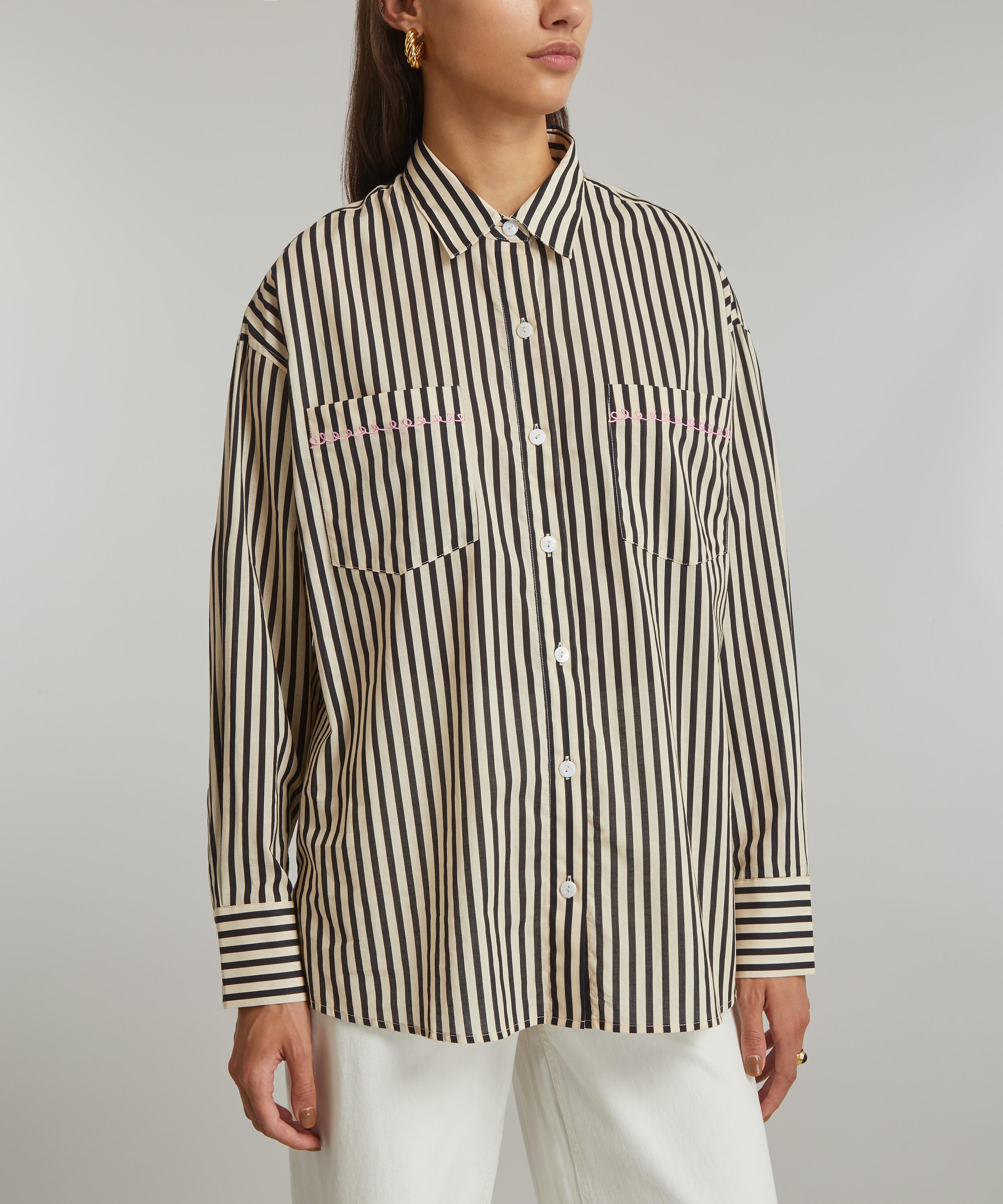 KITRI - Iona Black Stripe Shirt image number 2