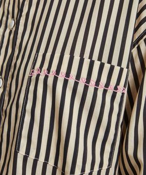 KITRI - Iona Black Stripe Shirt image number 4