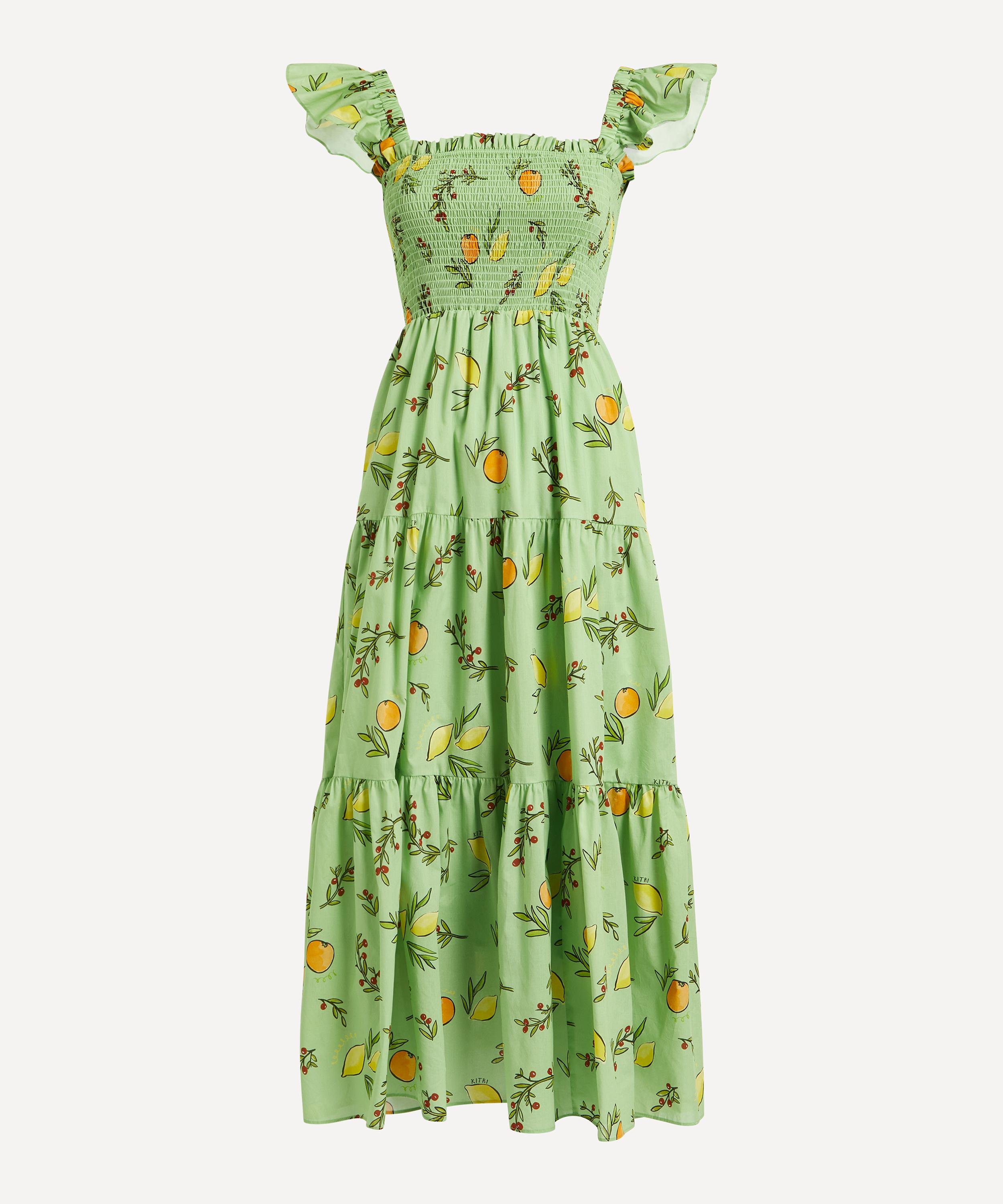KITRI - Aisha Green Citrus Maxi-Dress image number 0