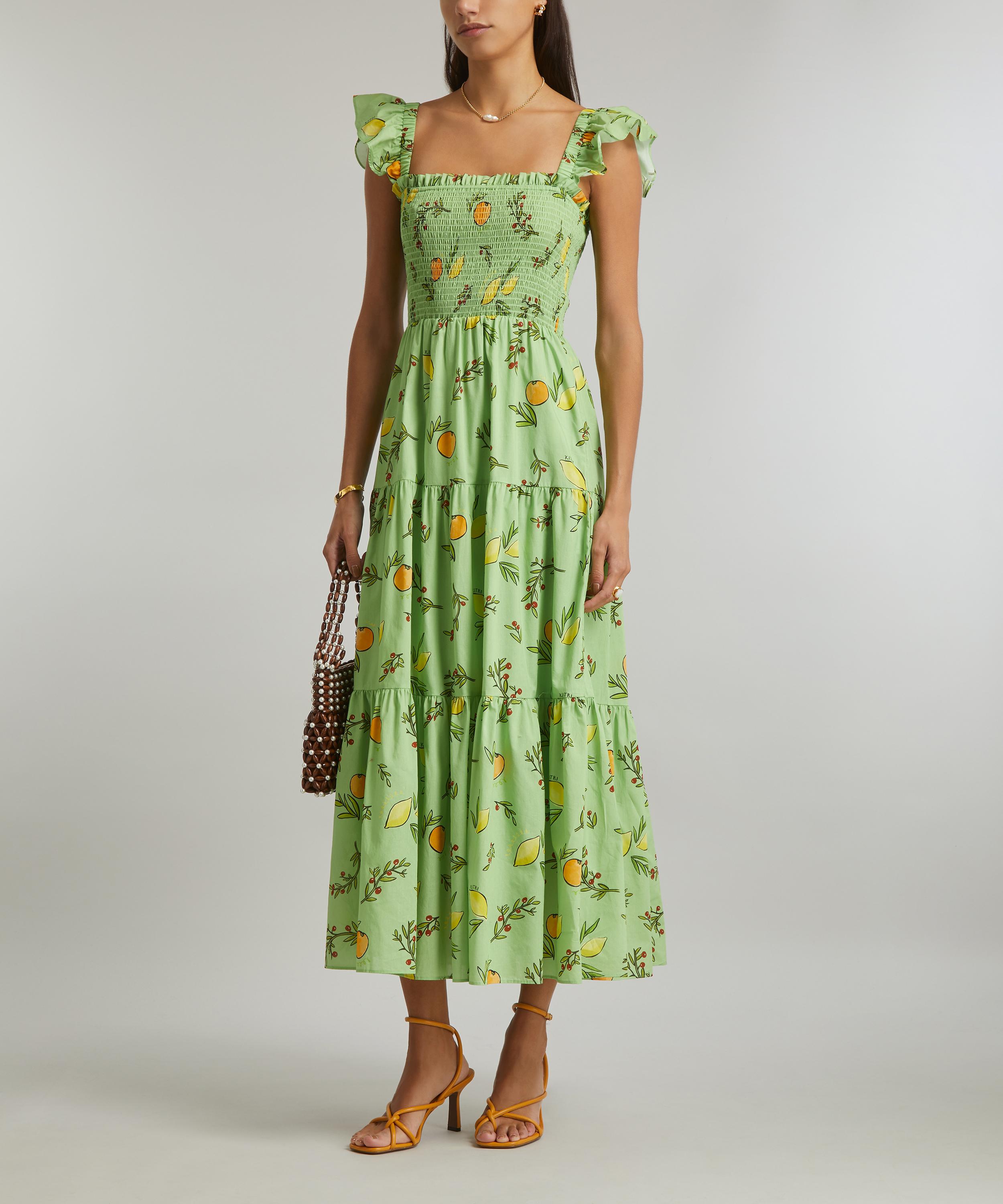 KITRI - Aisha Green Citrus Maxi-Dress image number 1