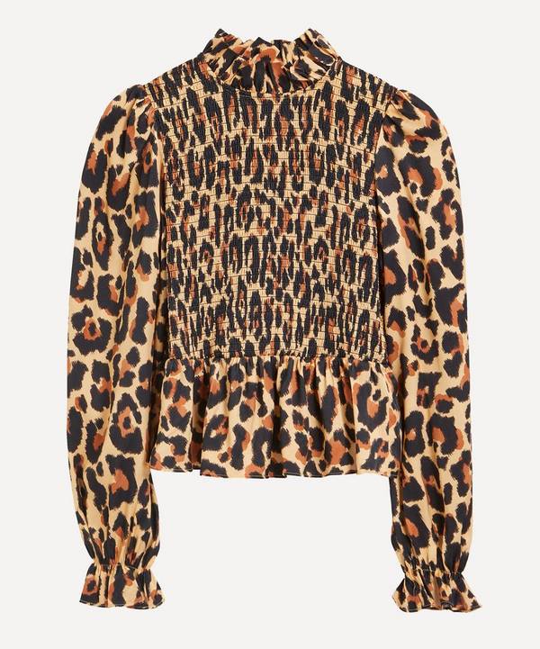 KITRI - Darcie Leopard-Print Shirred Top image number 0