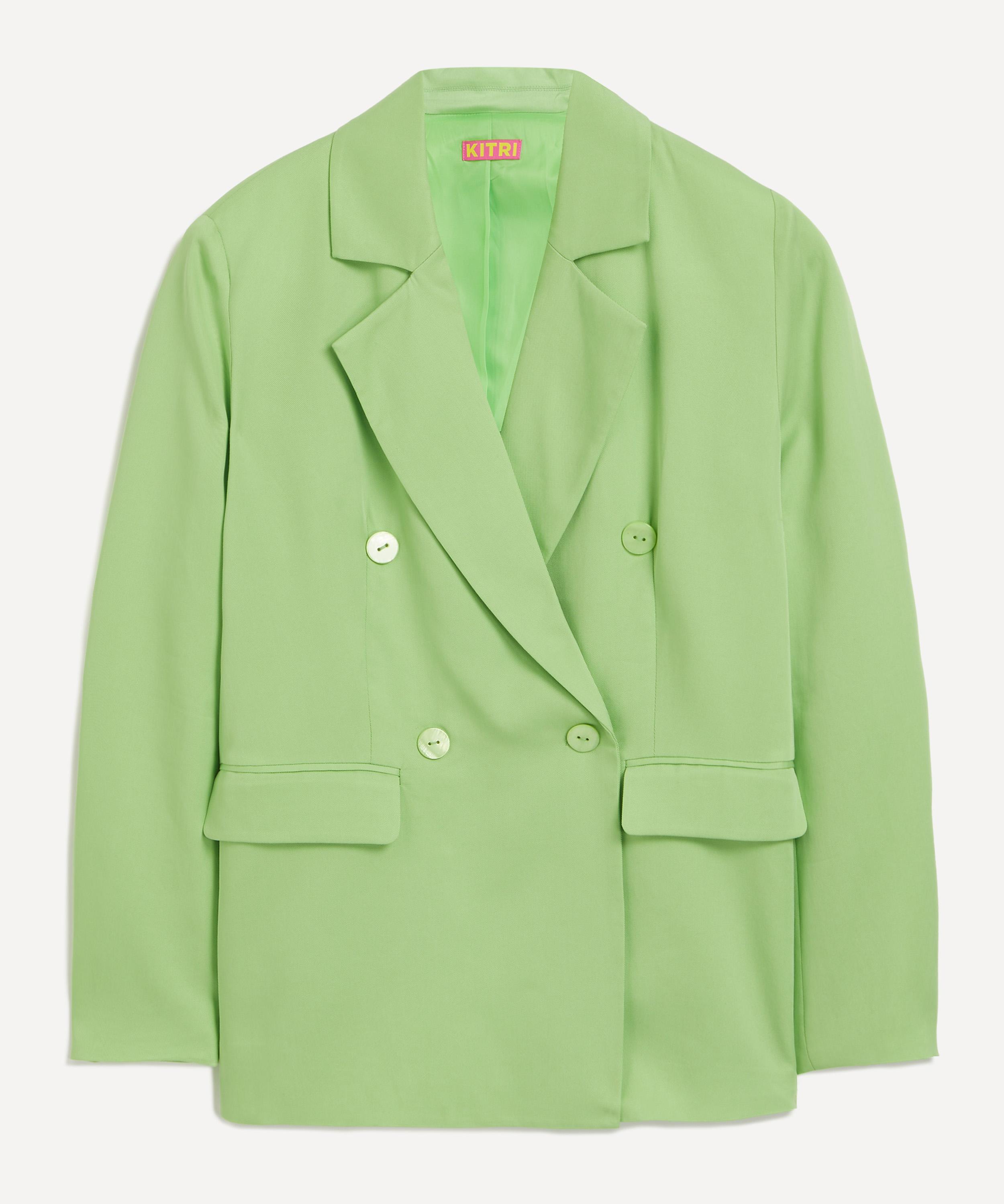 KITRI - Josephine Green Double-Breasted Blazer image number 0