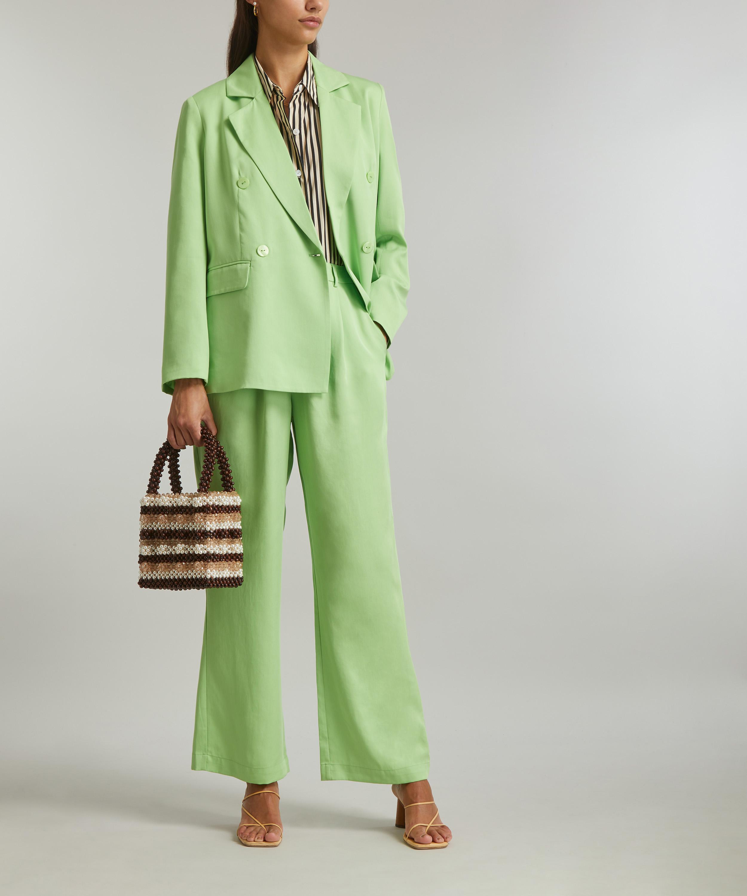 KITRI - Josephine Green Double-Breasted Blazer image number 1