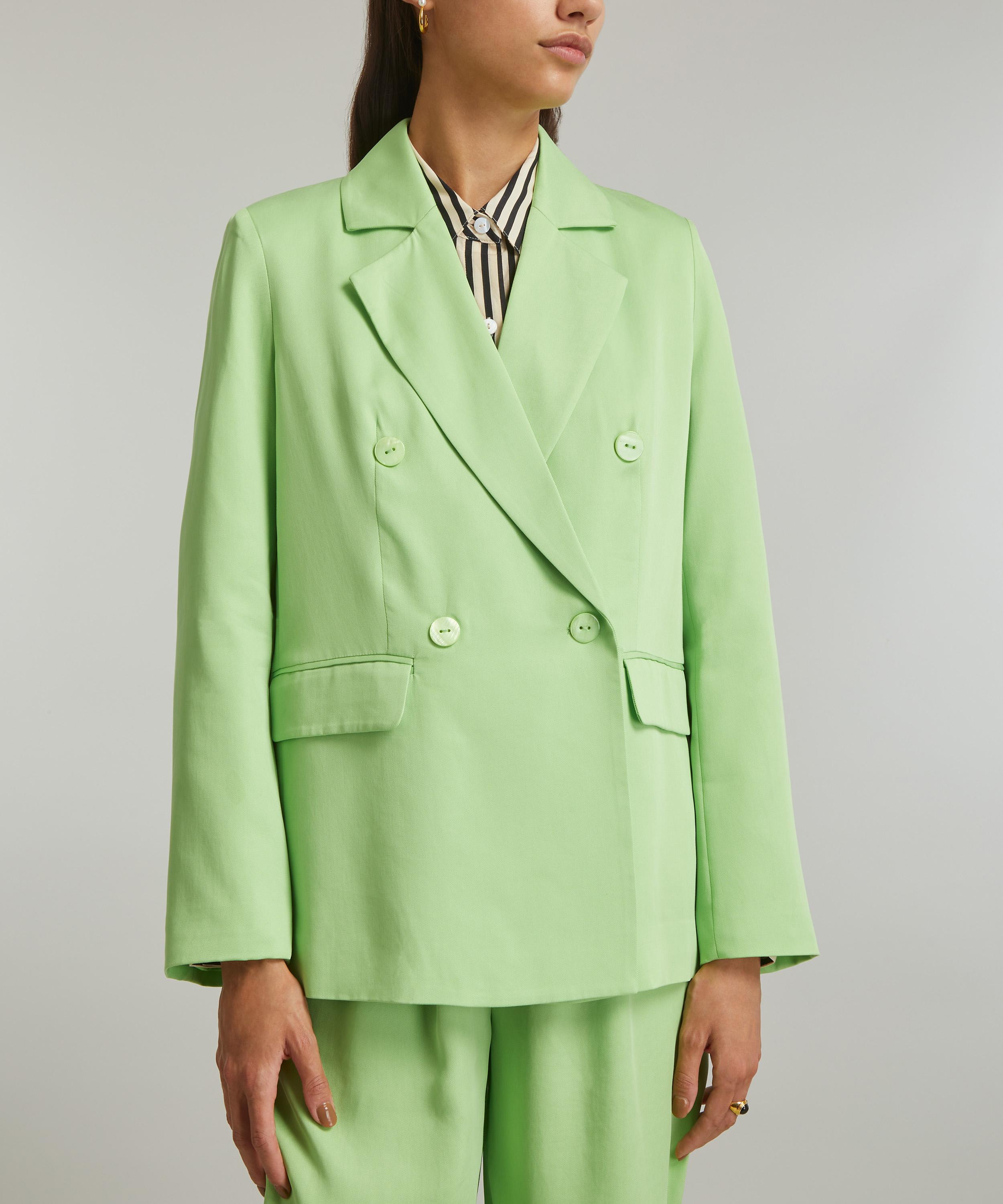 KITRI - Josephine Green Double-Breasted Blazer image number 2