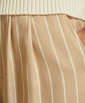 KITRI - Edith Camel-Stripe Wide-Leg Trousers image number 4