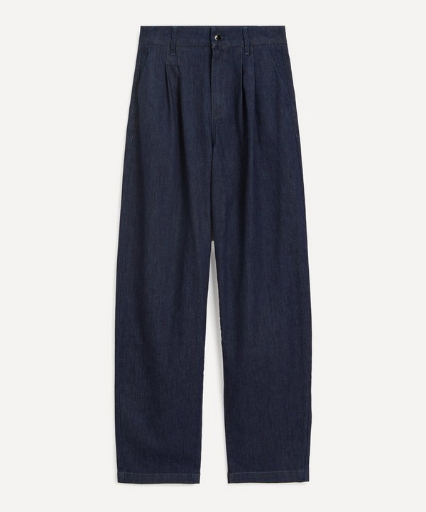 Paige - Pleated Bella Denim Trousers image number null