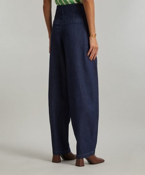 Paige - Pleated Bella Denim Trousers image number 3