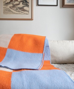Brita Sweden - Pop Orange Wool Blanket image number 3