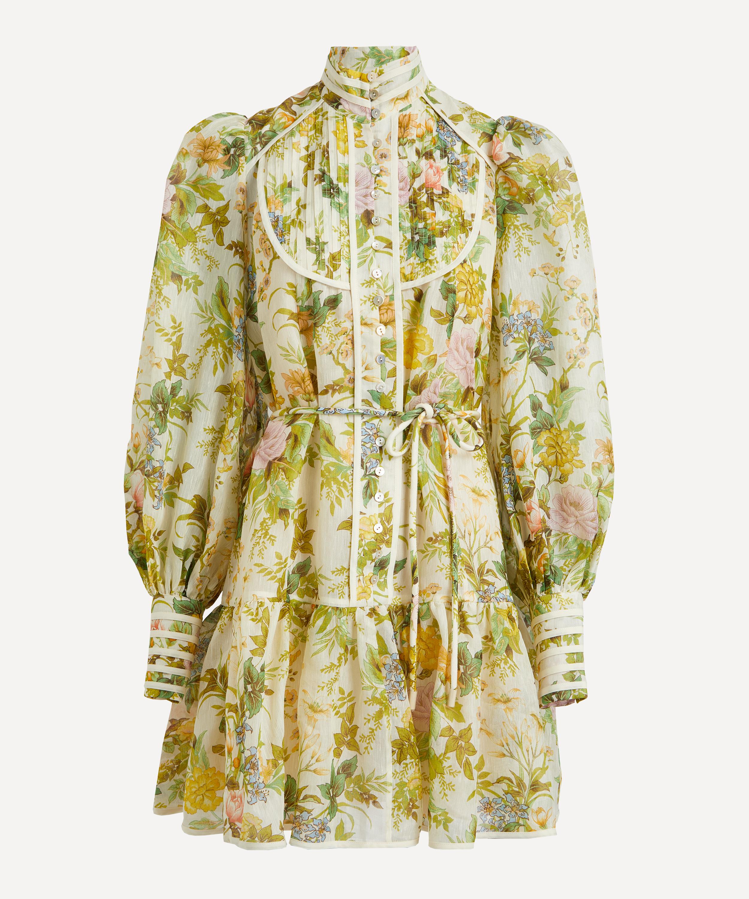 ALÉMAIS - Eden Floral-Print Linen-Blend Mini-Dress image number 0