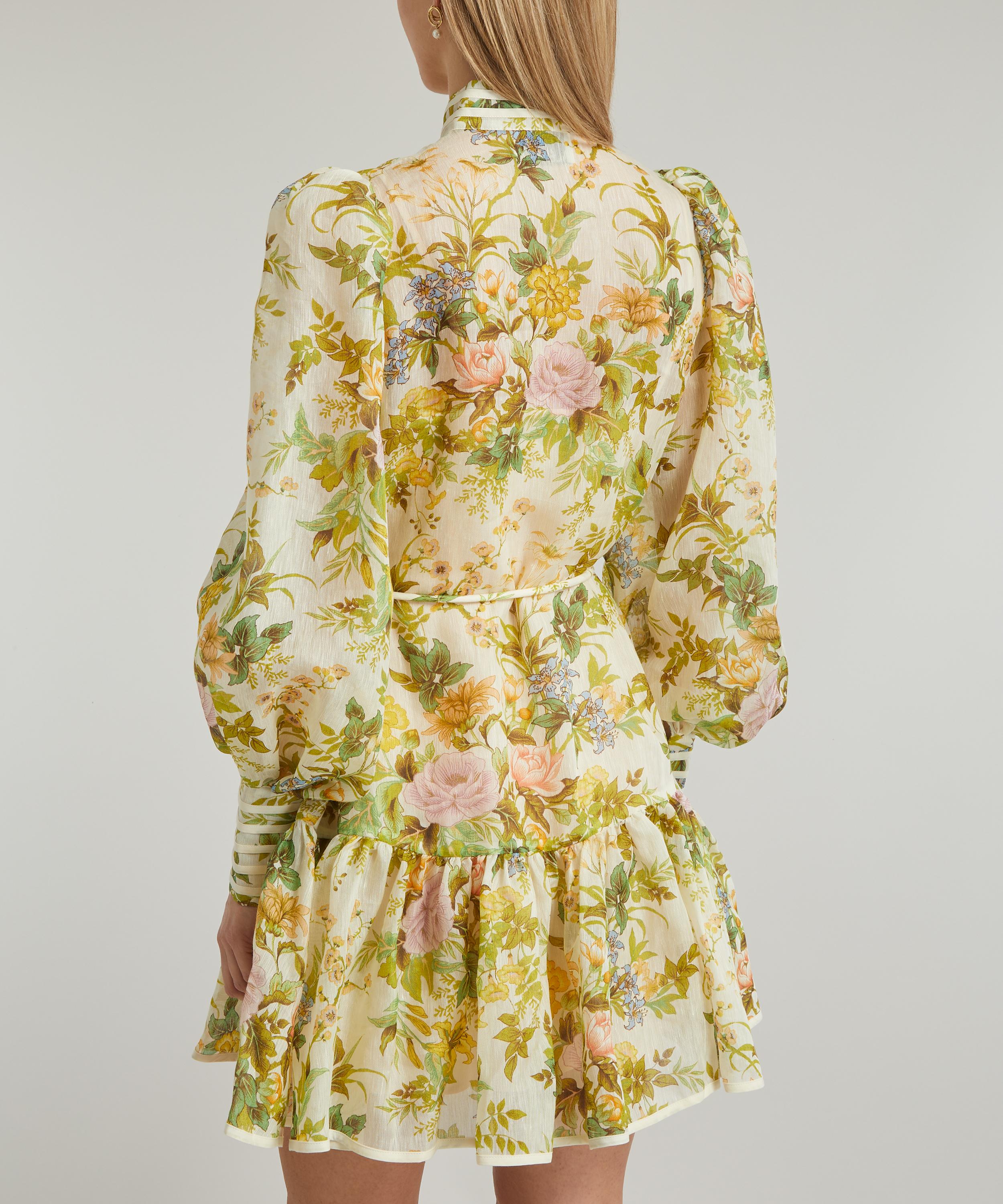 ALÉMAIS - Eden Floral-Print Linen-Blend Mini-Dress image number 3