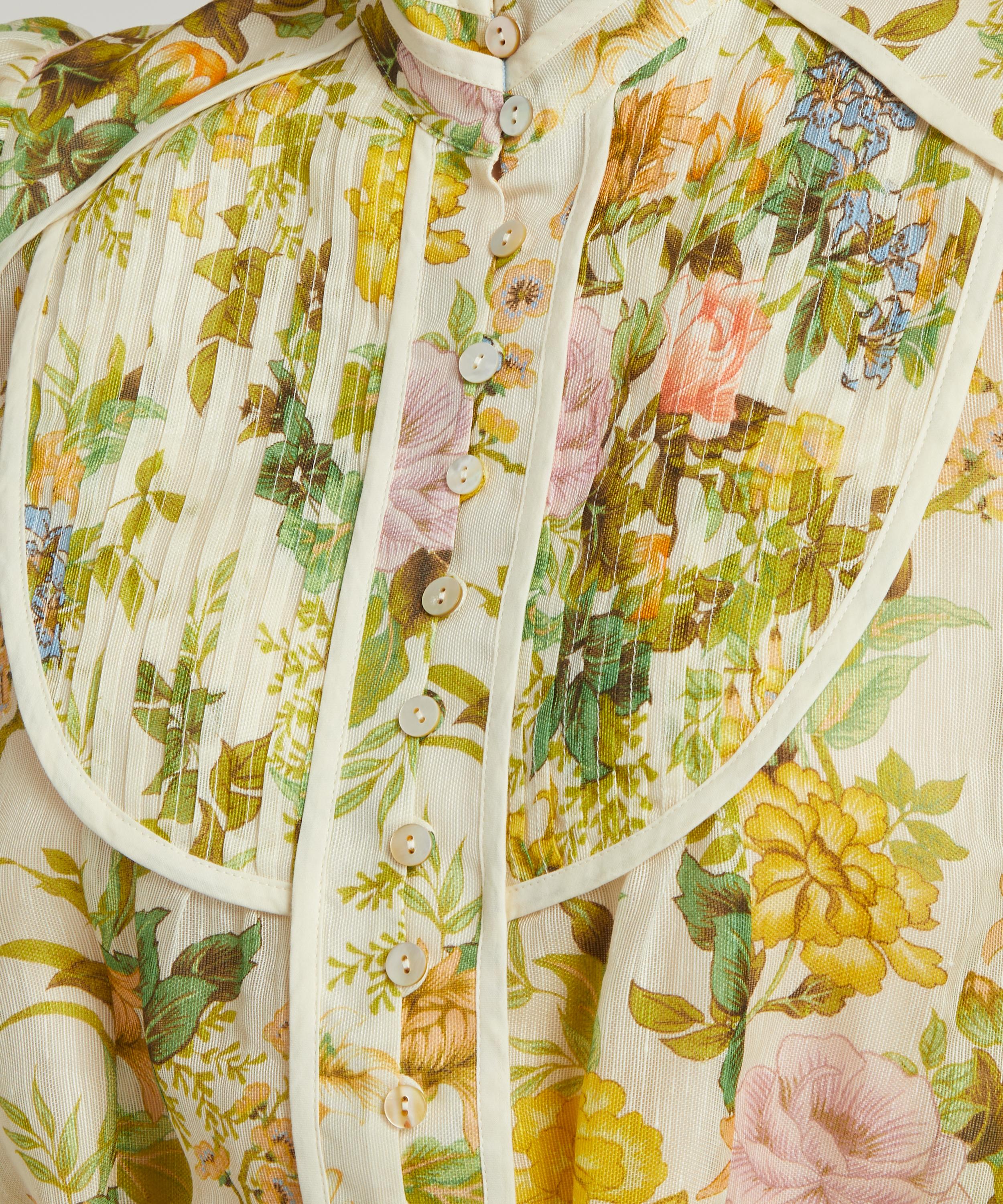 ALÉMAIS - Eden Floral-Print Linen-Blend Mini-Dress image number 4