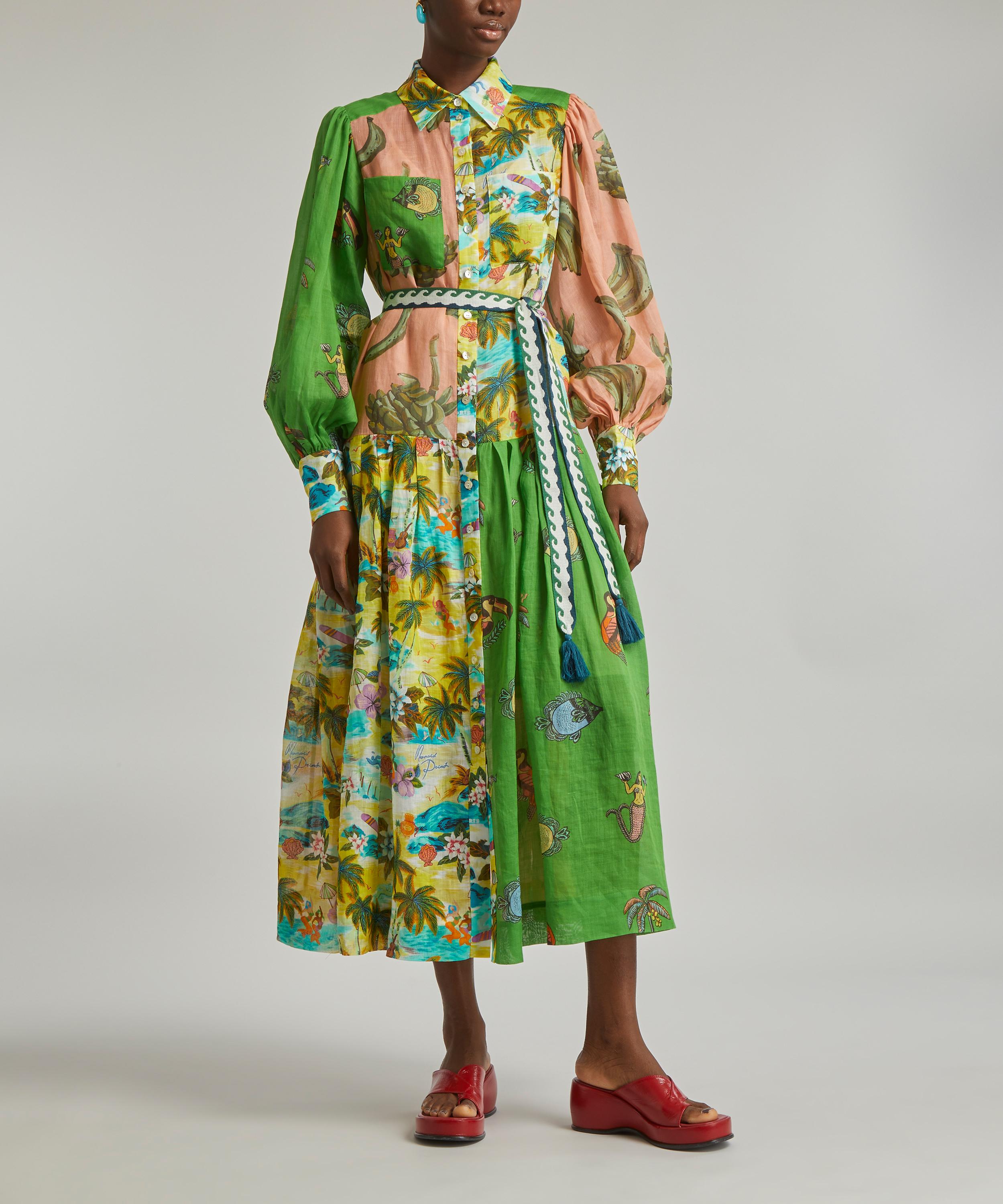 ALÉMAIS - Holiday Patchwork Shirtdress image number 2