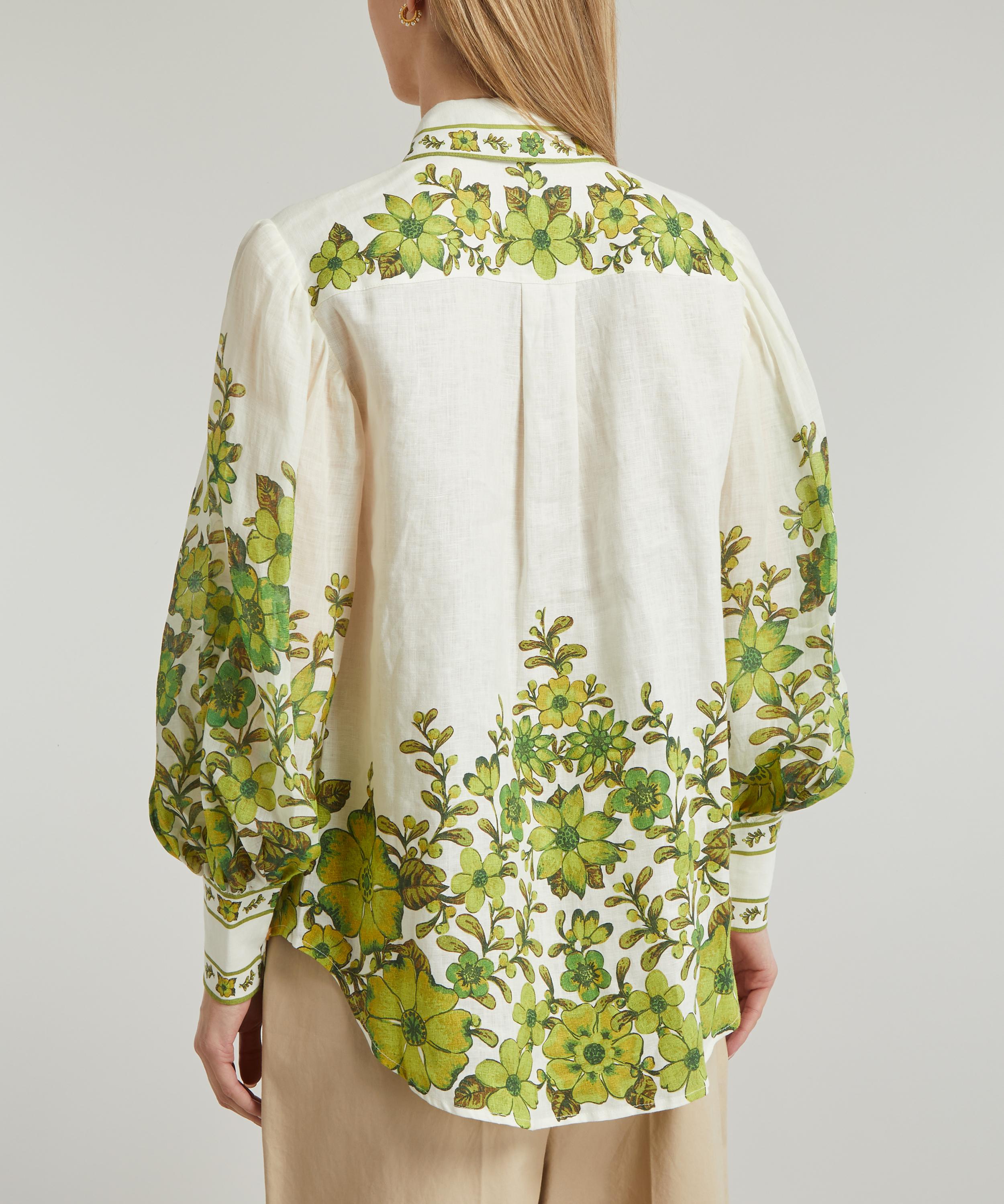 ALÉMAIS - Wallis Floral-Print Linen-Blend Blouse image number 4