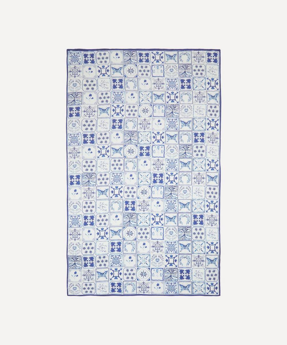 Summerill & Bishop - Azulejos Midnight Blue Linen Tablecloth