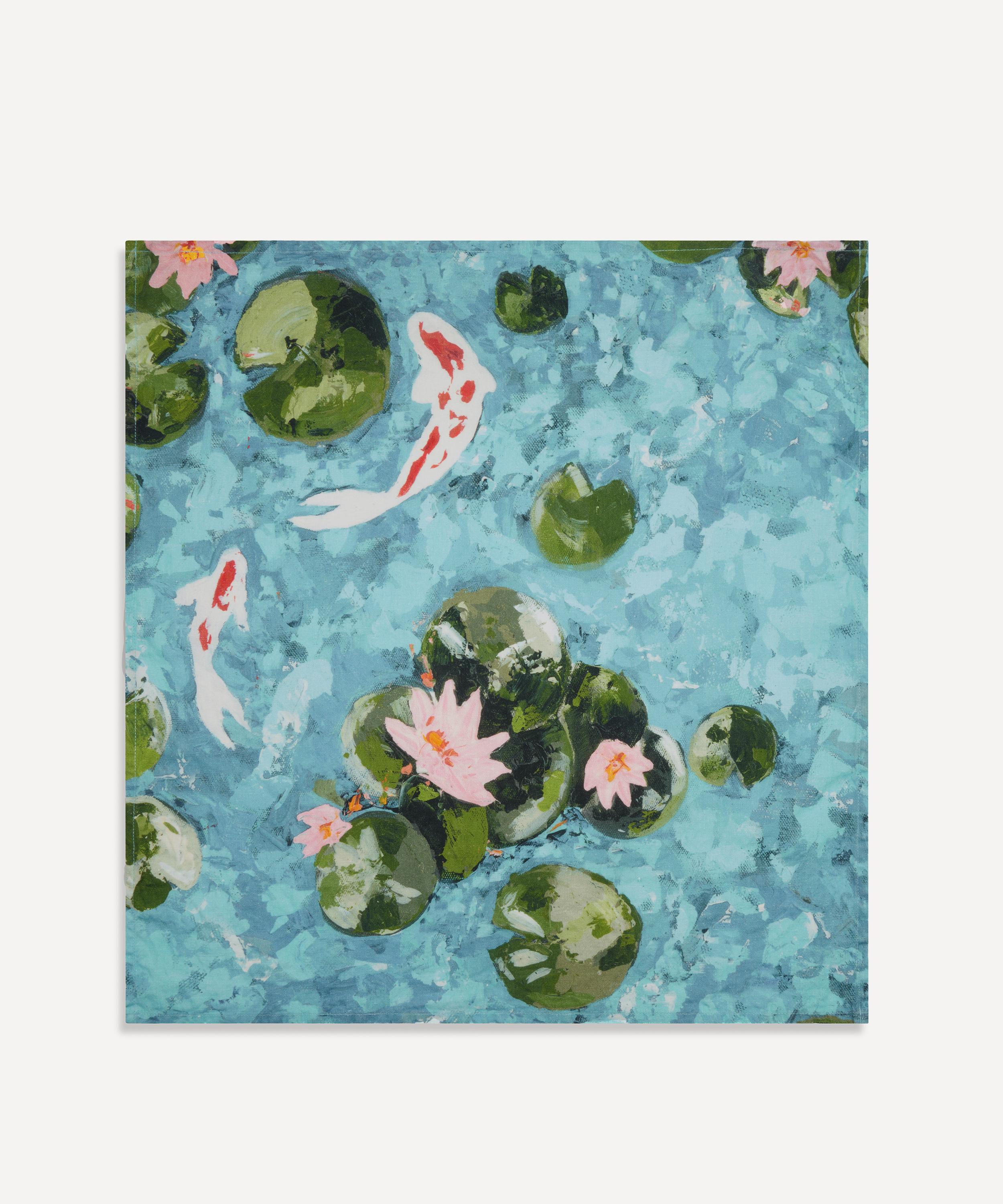 Summerill & Bishop - Waterlily Linen Napkin Set of Two image number 4
