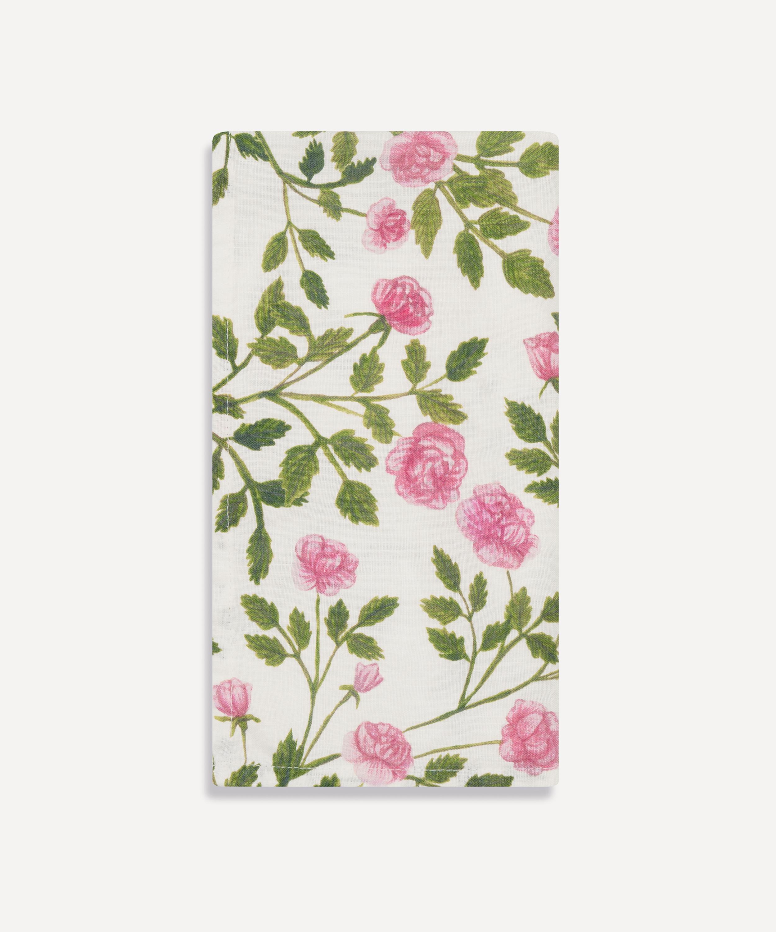 Summerill & Bishop - Le Jardin Des Roses Linen Napkins Set of Two image number 0