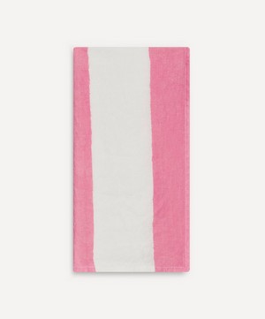 Summerill & Bishop - Stripe Rose Pink Linen Napkins Set of Two image number 2