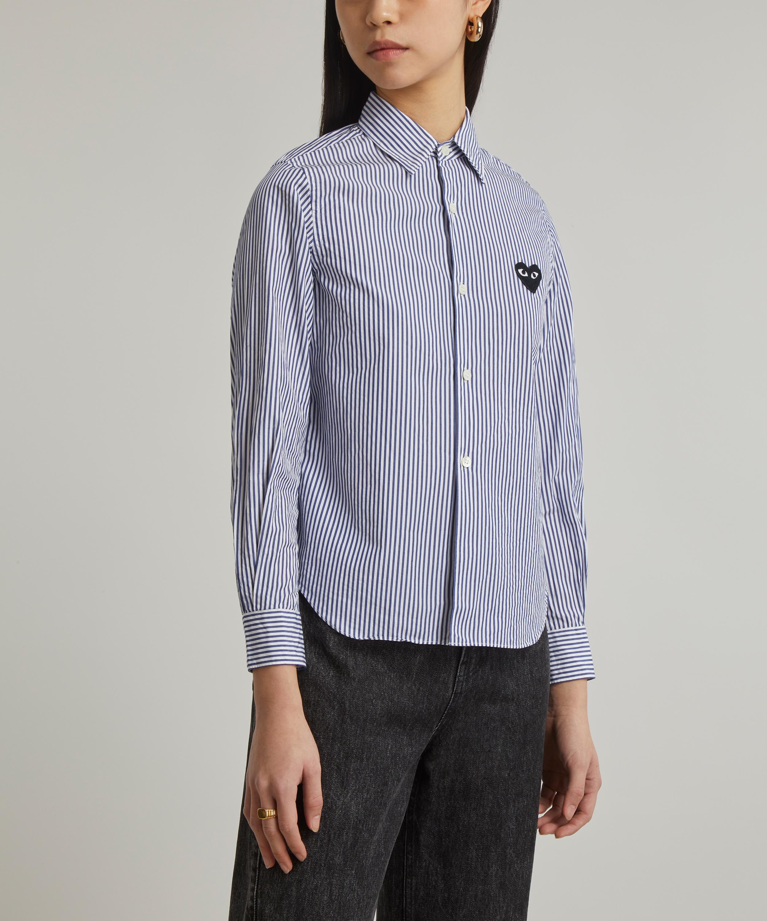 Comme des garcons cheap striped button down shirt