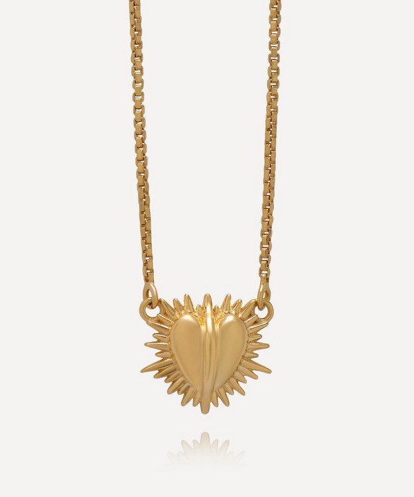 Rachel Jackson - 22ct Gold-Plated Electric Love Mini Heart Pendant Necklace image number null