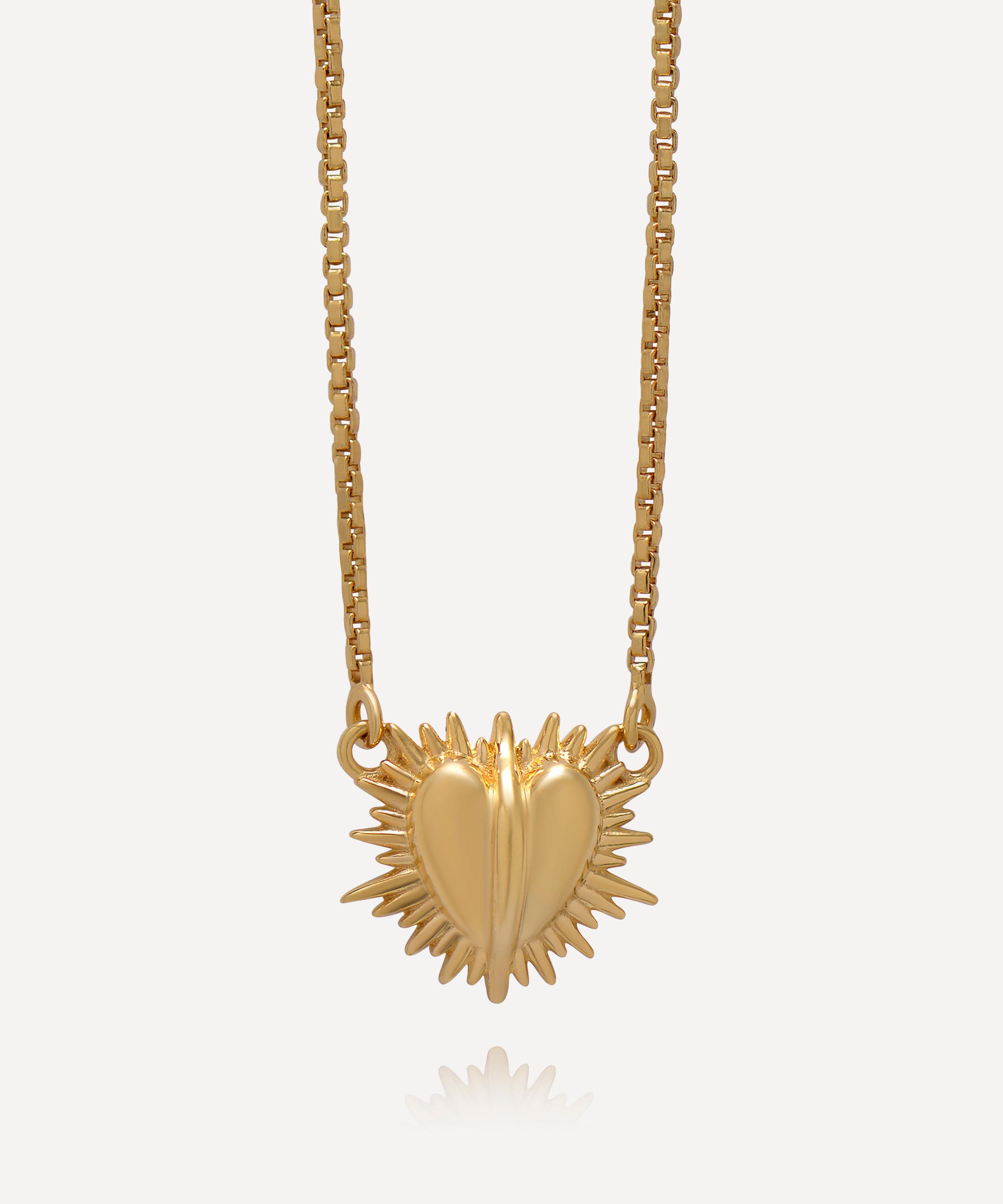 Rachel Jackson - 22ct Gold-Plated Electric Love Mini Heart Pendant Necklace