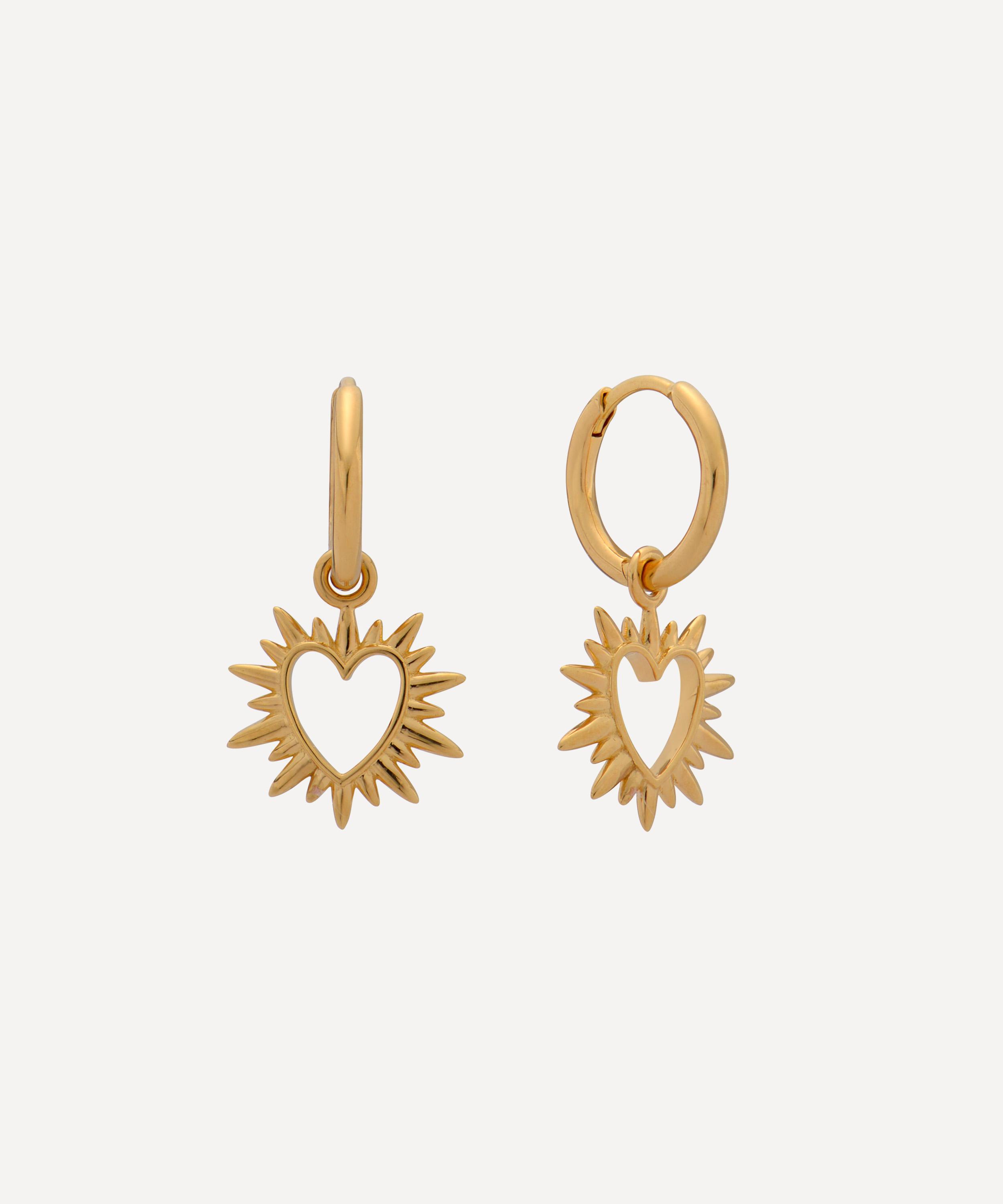 Rachel Jackson - 22ct Gold-Plated Electric Love Huggie Hoop Earrings