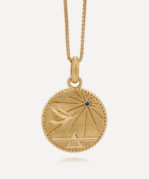 22ct Gold-Plated Elements Air Art Coin Pendant Necklace