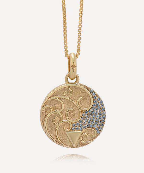 Rachel Jackson - 22ct Gold-Plated Elements Water Art Coin Pendant Necklace image number 0