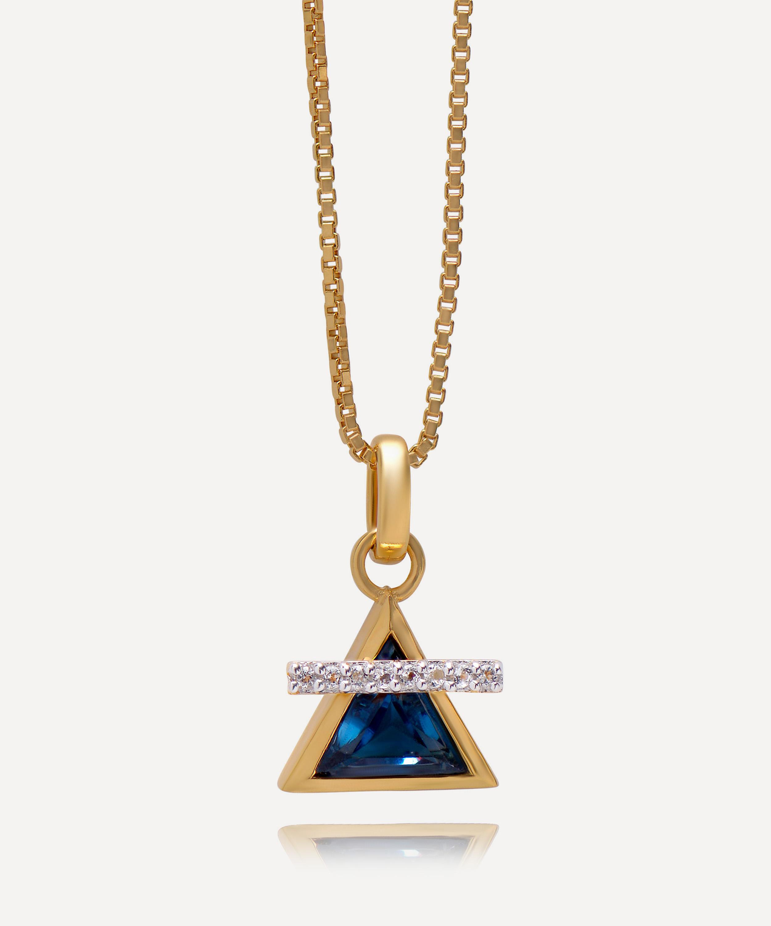 Rachel Jackson - 22ct Gold-Plated Elements Air Sign Pendant Necklace image number 0